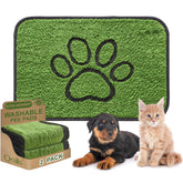 Qeils tapis chien surface verte douce, parfait pour l entraînement et le confort.