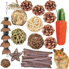 Jouets d ensemble QHZHANG pour petits animaux et rongeurs, ensemble de 24 pièces