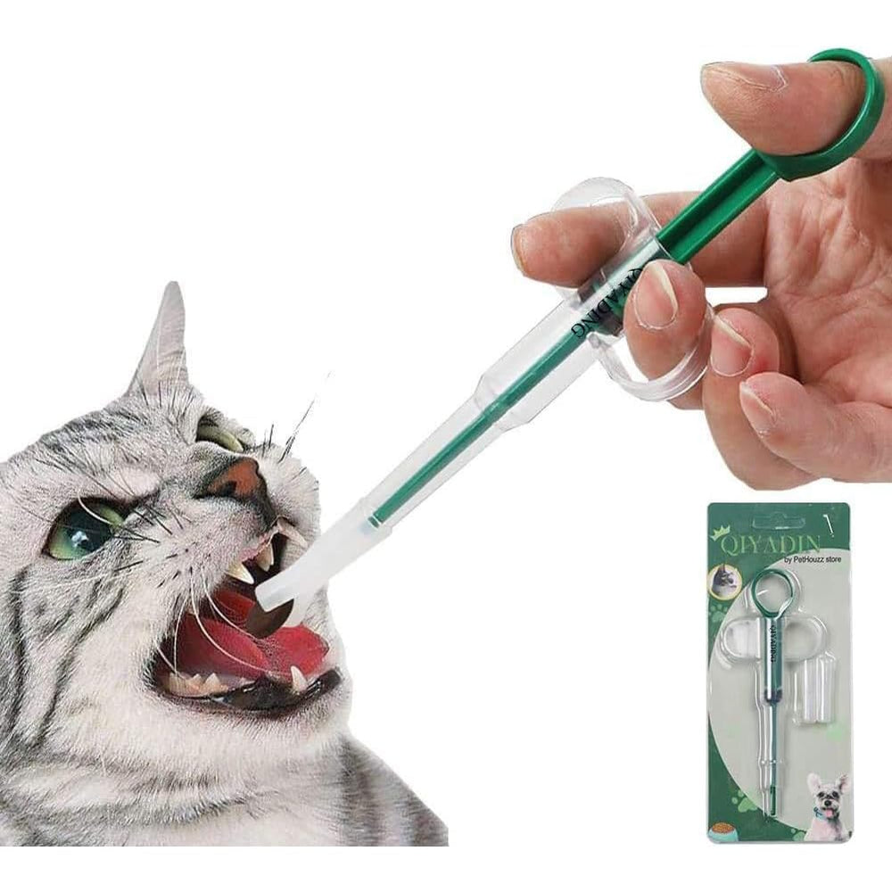 QIYADIN Pistolet à pilules pour chats et chiens, vue générale, pratique et fiable.