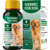 QIFEISHANKA vermifuge liquide pour chien, flacon prêt à l emploi, soutien digestif potentiel.