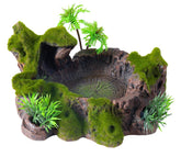 Plateforme QIRMIZI pour reptile en bain de soleil, favorisant le confort et la thermorégulation.