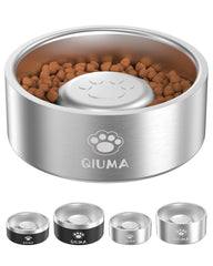 Qiuma bol lent chien, centre surélevé favorisant alimentation plus calme.