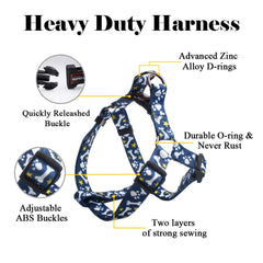 QQPETS harnais-ajustable à deux bandes pour un ajustement précis.