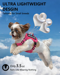 Gilet service chien petit avec détails réfléchissants QUDLIMO.