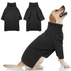 Queenmore chandail tricot col-roule: confort enveloppant pour chiens et chats lors des sorties froides.