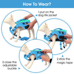 Queenmore gilet sauvetage chien moyen - anneau d’attache pratique