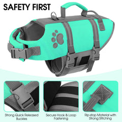 Queenmore gilet sauvetage chien moyen: dos visible et sécurité renforcée.