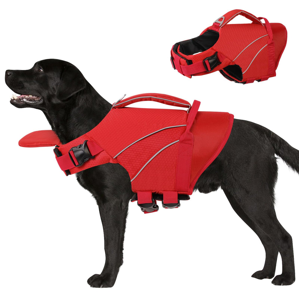 Gilet sauvetage Queenmore rouge 2XL – vue avant, sécurité et flottabilité accrues.
