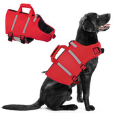 Queenmore gilet de sauvetage rouge taille L, vue avant, soutien flottant pour chien.