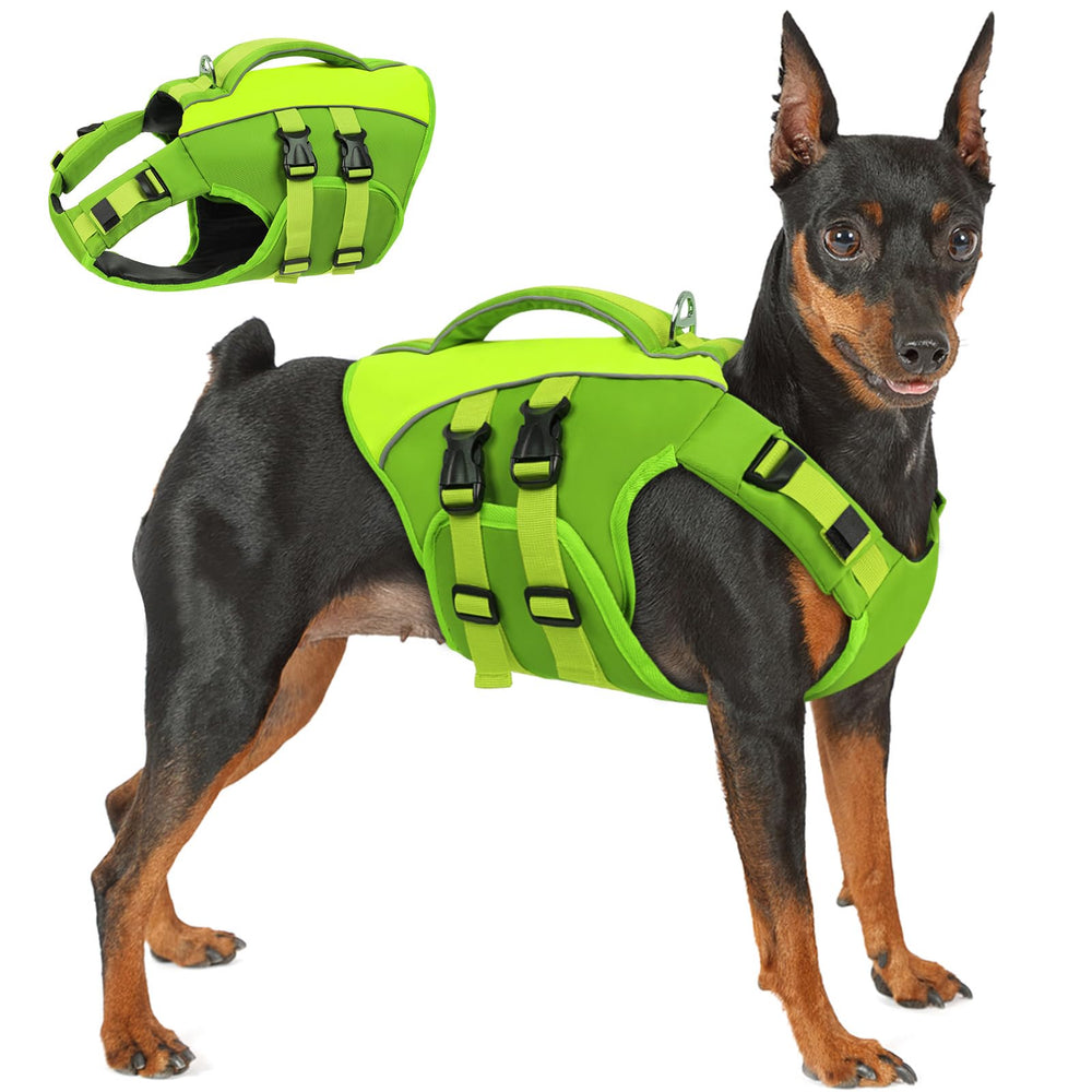 Queenmore gilet sauvetage chien vert 2XL pour flotter en securite