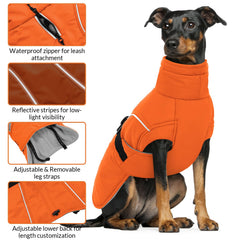 Ouverture pour laisse sur le manteau Queenmore, pratique et sûr.