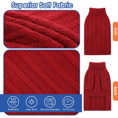 Design classique Queenmore, pull chien tricot-câble élégant.