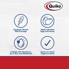 Quiko Special Rouge Œuf – Ingrédients séchés pour une alimentation complète.