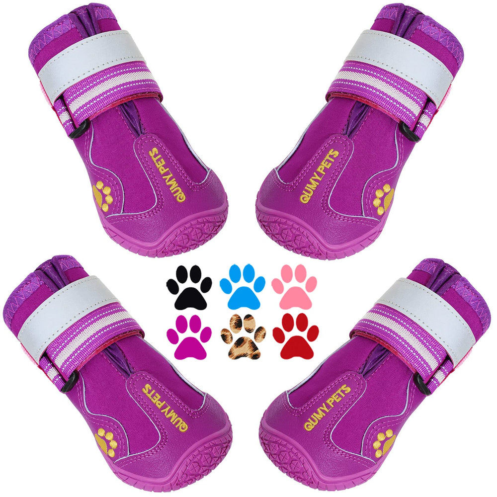 Chaussures QUMY pour chien grand avec ouverture pratique et réglage sûr hivernal