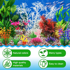 QUOZUO plantes d'aquarium rouge, coloris contrastés pour attirer l'œil.