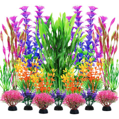 QUOZUO Plantes d'aquarium vertes pour un décor naturel et sain dans votre bac.