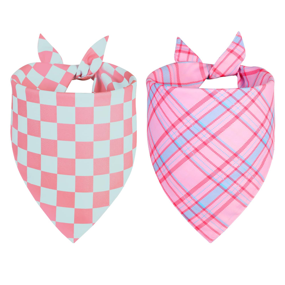 Bandana QUQULE pour chien femelle petit, rose tendance et facile à laver.