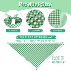 QUQULE bandana chien verte, design double-face pour deux styles