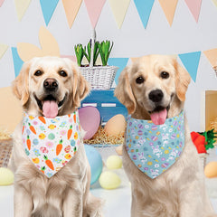 QUQULE bandana Pâques grand 18x25, ajustement sûr pour chien moyen.