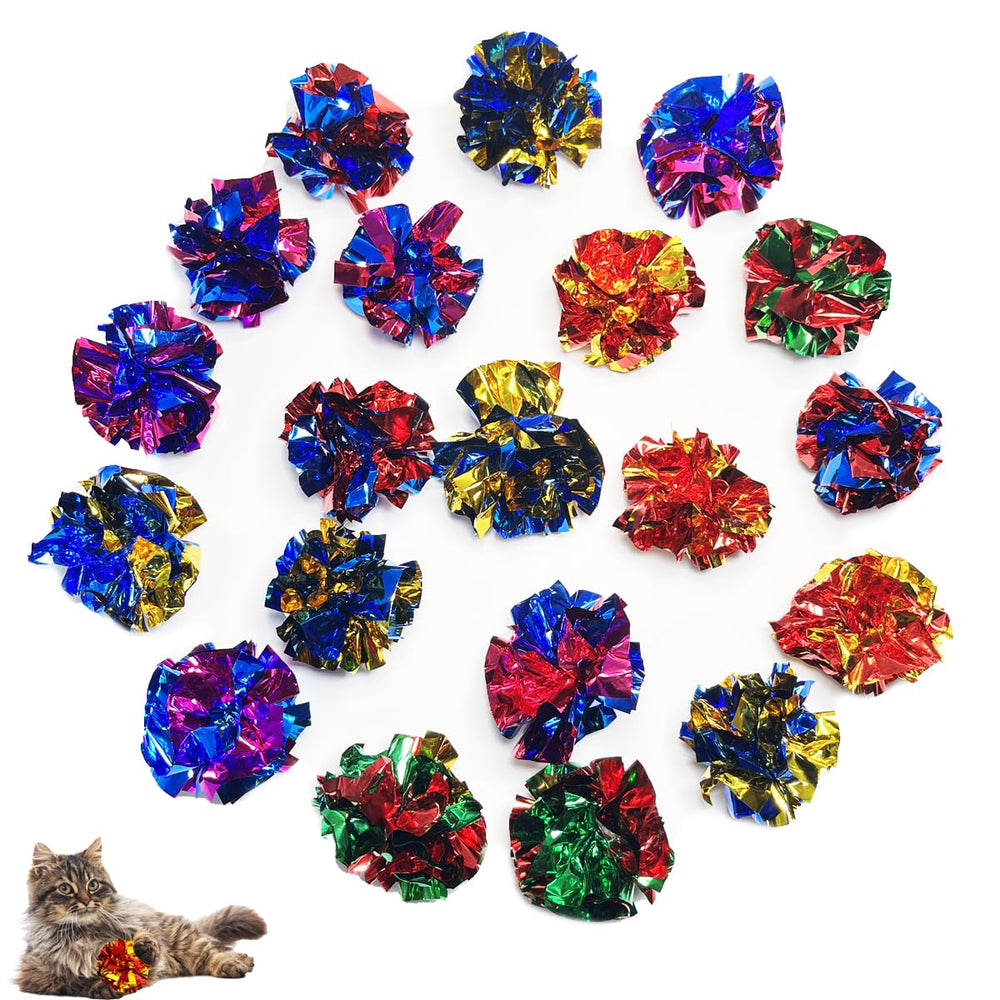 Jouet boules crinkle QUVOVID, couleurs vives, stimulation interactive pour chat.