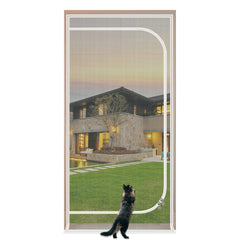 Porte moustiquaire QWR pour animaux 36x84 pouces, empêche les chats de sortir et ventile l’intérieur.