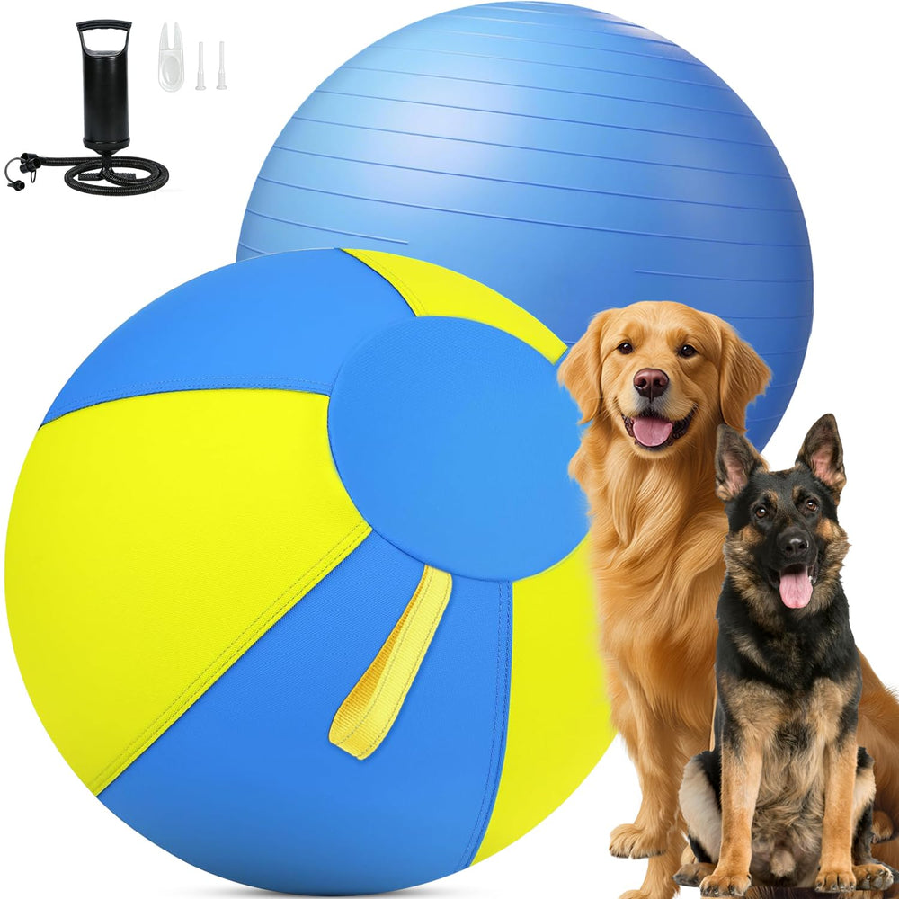QWV ballon d’entraînement au troupeau 18 pouces, stimulation naturelle pour chiens actifs.