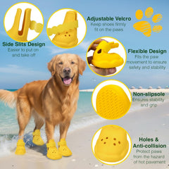 Chaussures QXAPA pour chien avec semelle antidérapante pour l'adhérence sur surfaces mouillées.