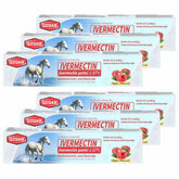 Pâte vermifuge Ivermectine QZQAB pour cheval goût pomme, dose unique.