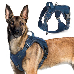 Harnais rabbitgoo tactique pour chien grande taille avec poignée pour un contrôle accru