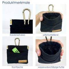 Pochette Raisingwell avec doublure imperméable, nettoyage facilité après les sorties pluvieuses.