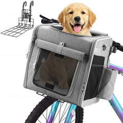Ramalto Panier vélo chien stable monté sur guidon pour trajets sécurisés.