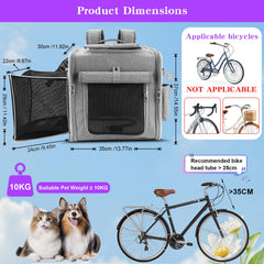 Ramalto Panier vélo chien ventilation quatre fenêtres pour un air frais.