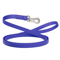 RandStark laisse Biothane imperméable bleu royal, idéale pour balades sous la pluie.