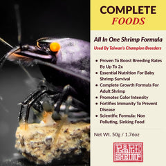 Rare Shrimp couleur naturelle renforcée par nutriments marins pour teintes plus vives.