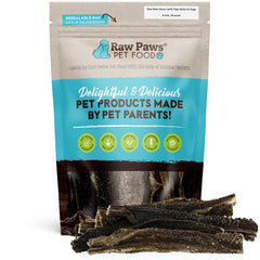 Raw Paws batonnets-tripes-agneau: bâtonnets croustillants stimulant la mastication chez les chiens.