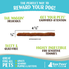 Raw Paws Soft Stick texture douce, récompense idéale pour entraînement.