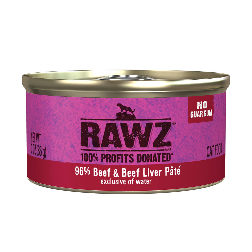 Rawz Pâté Chat : premier ingrédient viande pour une nutrition complète et savoureuse.