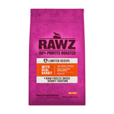 Rawz Real Rabbit emballage: repas sec naturel pour chat, pratique et sûr.