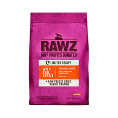 Sac Rawz croquettes chat lapin avec enrobage lyophilisé, croquant et appétence.