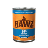Boîte Rawz saumon pour chien en emballage pratique et repas équilibrés.