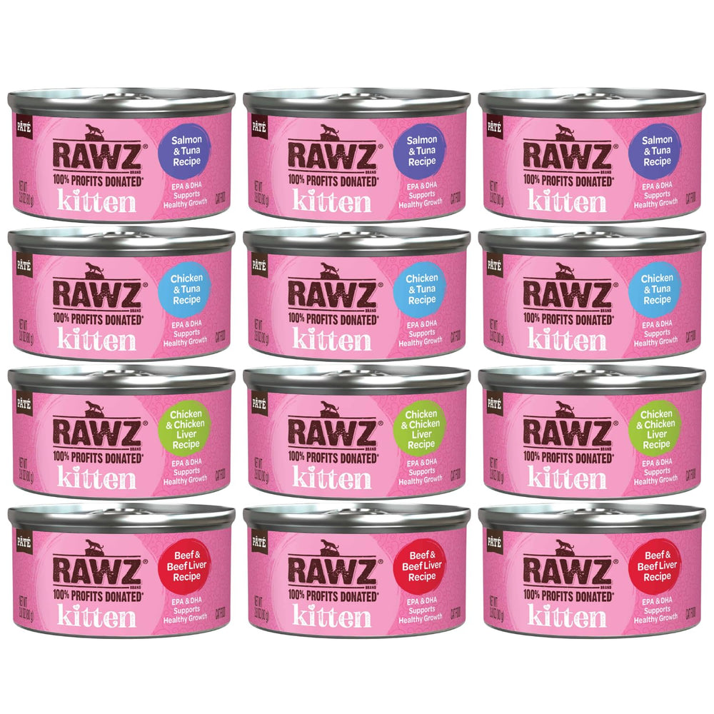 Rawz chaton pâté saumon - boîte, protéines et hydratation naturelle pour chaton