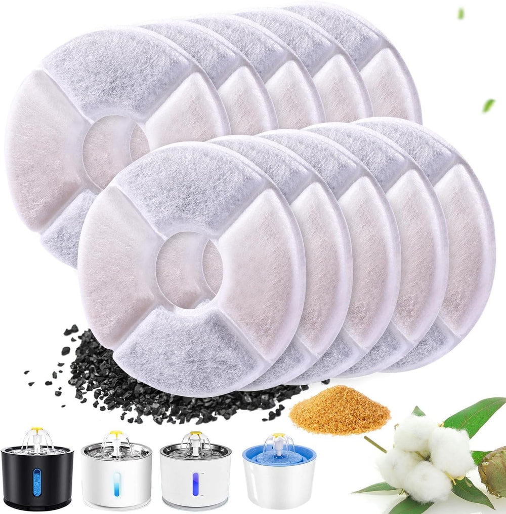 RBAYSALE filtre-fontaine-chat-pack-10-emballage, kit prêt à l'emploi pour eau plus propre.