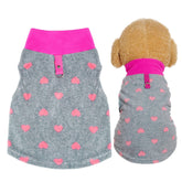 Rbenxia gilet polaire gris avec cœur, idéal pour sorties hivernales