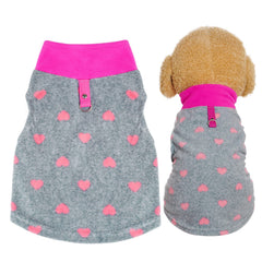 Rbenxia gilet polaire gris avec cœur, idéal pour sorties hivernales