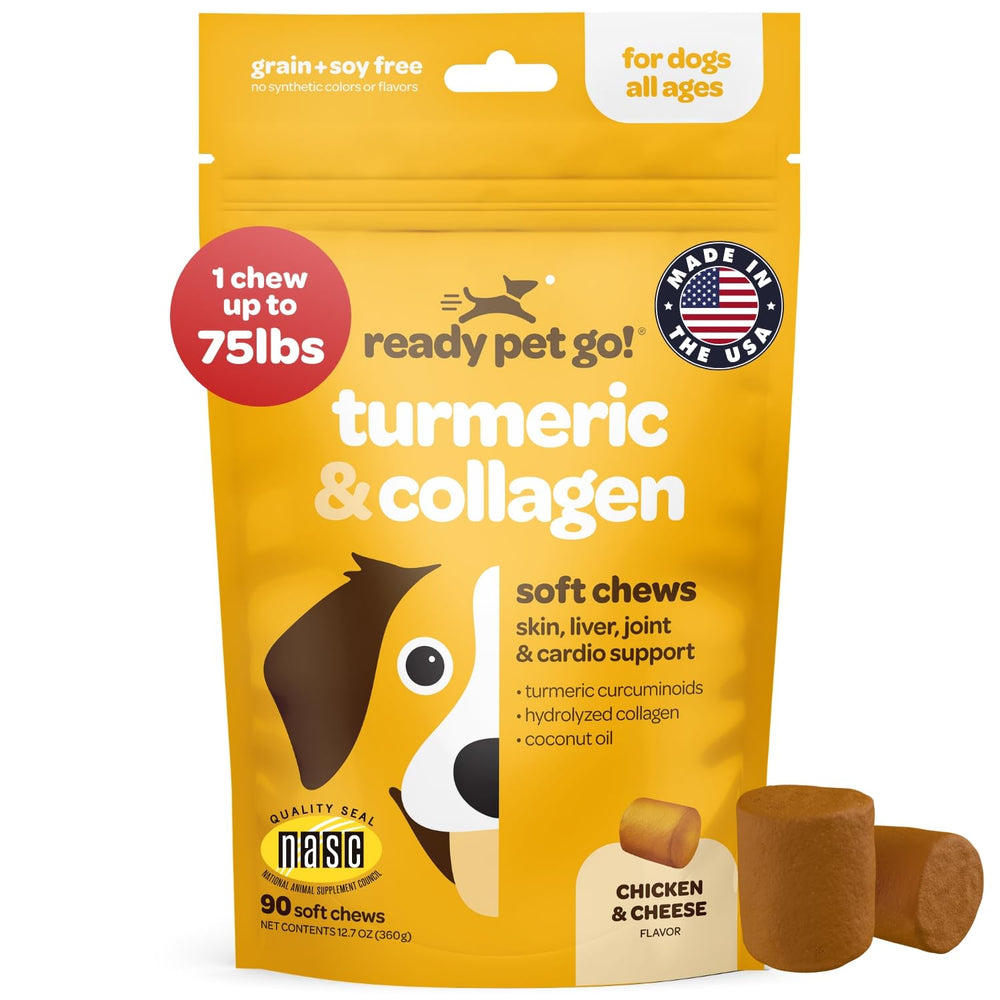 Ready Pet Go! curcuma chien, friandises molles dans la bouteille favorisant la mobilité.