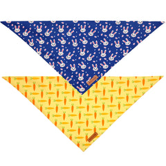 Bandana paques Realeaf chien moyen, motif lapin, cadeau idéal.
