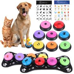 REAQUE boutons-communication-chien-ensemble-8-couleurs facilitant l'expression des besoins.