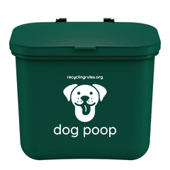 Poubelle suspendue Recycling Rules en vert prête pour les sacs de crottes de chien, pratique et discrète.