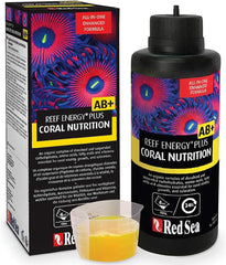 Bouteille Red Sea Reef Energy Plus prête à l’emploi pour nourrir les coraux.