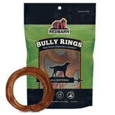 Redbarn Bully Rings boeuf pizzle 4 pouces, texture naturelle et durable pour chien.